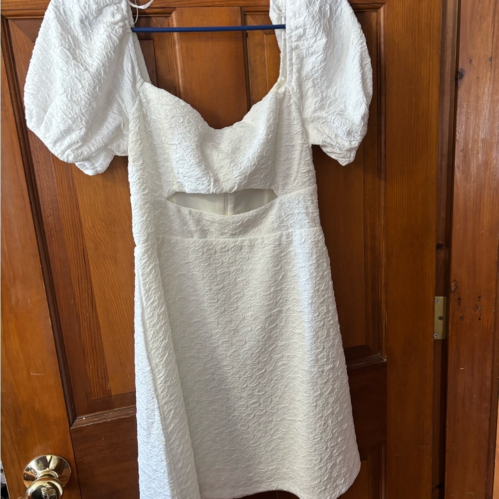 Petal & Pup White Textured Mini Dress